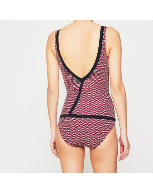 Maillot de bain 1 pièce Kados rouge/noir