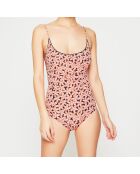 Maillot de bain 1 pièce Maun rouge/noir