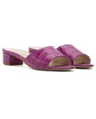 Mules en cuir Sofia violettes