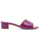 Mules en cuir Sofia violettes