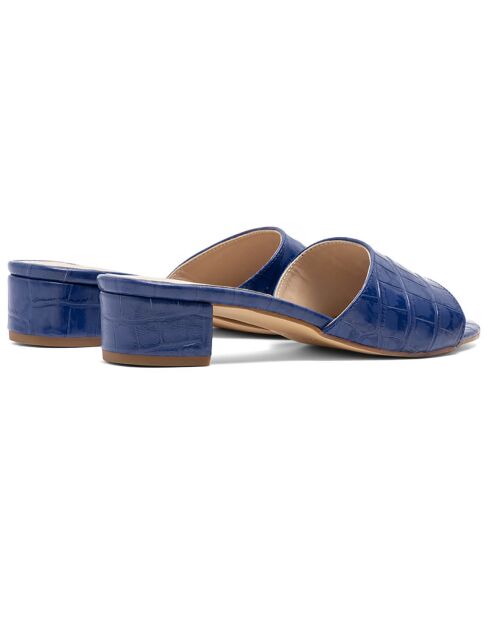 Mules Sofia de piel azul