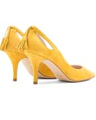 Pumps Dafne Mustard in pelle scamosciata - tacco 7cm