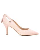 Clarissa Pumps aus nudefarbenem Samt aus Veloursleder - Absatz 7 cm