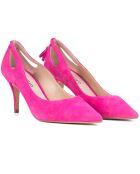 Escarpins en daim Dafne fuchsia - Talon 7cm