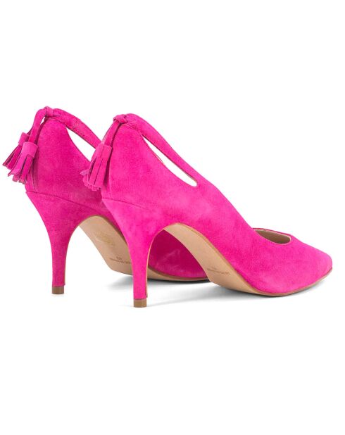 Escarpins en daim Dafne fuchsia - Talon 7cm