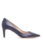 Amanda Pumps aus anthrazitfarbenem Leder, 5 cm Absatz