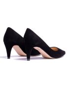 Schwarze Pumps Amanda aus Samt aus Leder - 5 cm Absatz