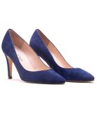 Zapatos Paula Marine de piel aterciopelada, tacón 7 cm