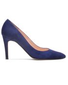 Zapatos Paula Marine de piel aterciopelada, tacón 7 cm