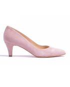 Zapatos de tacón Maria de terciopelo nude - Tacón de 5,5 cm