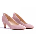 Zapatos de tacón Maria de terciopelo nude - Tacón de 5,5 cm