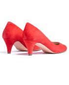 Maria Pumps aus rotem Samt aus Leder - 5,5 cm Absatz