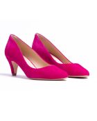 Décolleté Maria in pelle color fucsia - tacco 5,5 cm