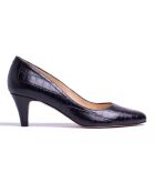 Schwarze Pumps Maria aus Leder - 5,5 cm Absatz