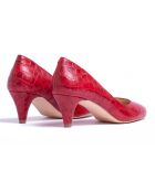 Rote Schuhe Maria aus Leder mit 5,5 cm Absatz