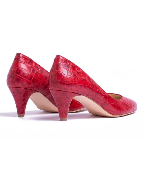 Rote Schuhe Maria aus Leder mit 5,5 cm Absatz