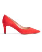 Pumps Alizee in pelle rossa in velluto - tacco 5 cm