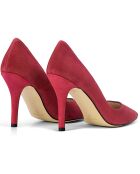 Brigitte Pumps aus rotem Samt aus Leder - 9,5 cm Absatz