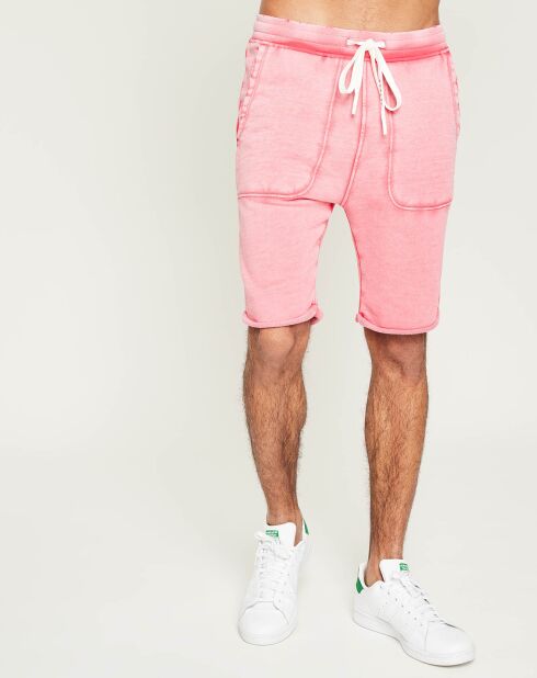 Short Molleton Délavé rose