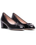 Zwarte ballerina's van lakleer van Lorraine - hak van 5 cm