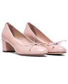 Ballerines en Cuir vernis Lorraine nude - Talon 5 cm