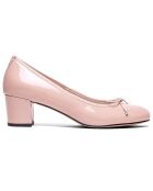 Ballerines en Cuir vernis Lorraine nude - Talon 5 cm
