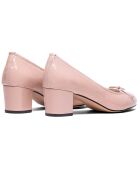 Ballerines en Cuir vernis Lorraine nude - Talon 5 cm