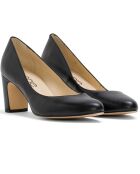 Pumps Carole in pelle nera - tacco 6cm