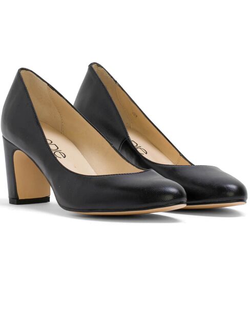 Pumps Carole in pelle nera - tacco 6cm