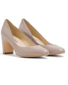 Pumps Carole aus nudefarbenem Leder — 5 cm Absatz