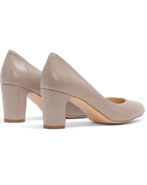 Pumps Carole aus nudefarbenem Leder — 5 cm Absatz