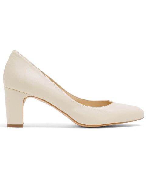 Zapatos Carole de piel beige - tacón de 5 cm