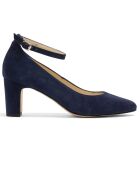 Dominique Marine Velvet Leather Babies - hak van 5 cm