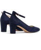 Dominique Marine Velvet Leather Babies - hak van 5 cm