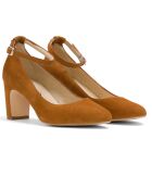 Dominique Camel Velvet leer voor baby's - hak van 5 cm