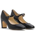 Babies en Cuir Gabrielle noires - Talon 5 cm