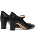 Babies en Cuir Gabrielle noires - Talon 5 cm