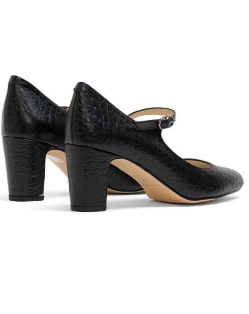 Babies en Cuir Gabrielle noires - Talon 5 cm