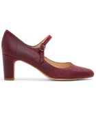 Gabrielle Babys aus Leder in Burgunderrot, Absatz 5 cm