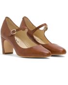 Braune Lederpumps Gabrielle - 6,5 cm Absatz