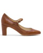 Braune Lederpumps Gabrielle - 6,5 cm Absatz