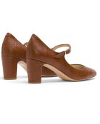 Braune Lederpumps Gabrielle - 6,5 cm Absatz