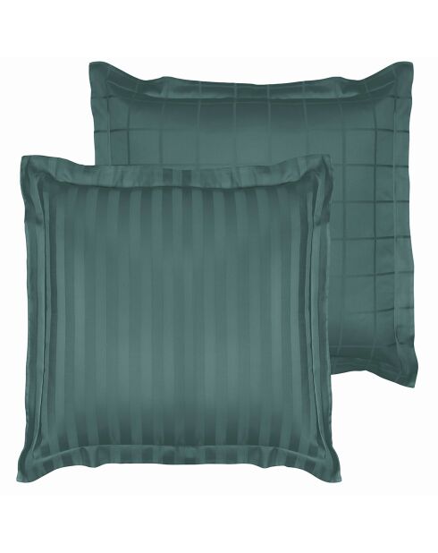 Parure Housse de couette Zygo gris/bleu - 200x200 cm