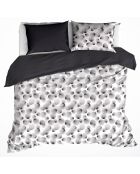 Parure housse de couette Aileen noir/blanc