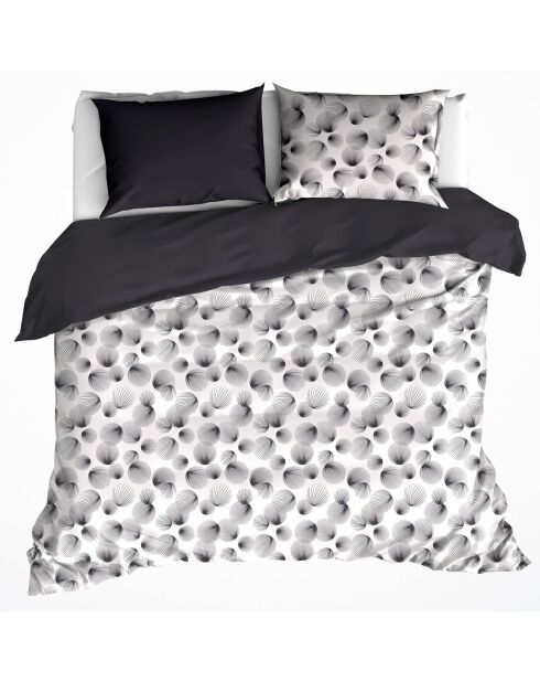 Parure housse de couette Aileen noir/blanc