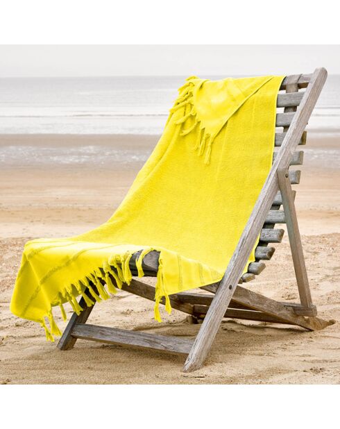 Drap de plage Fjara jaune - 100x180 cm