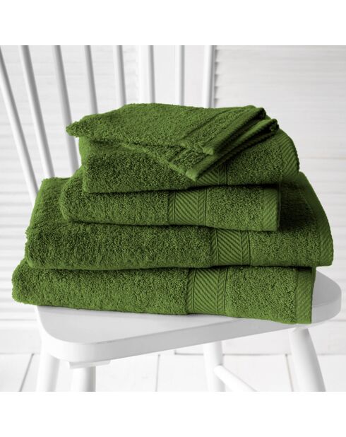 Hélène grünes Badezimmerset - 6-teilig