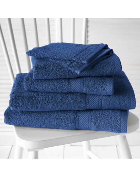Set da bagno Hélène blu indaco - 6 pezzi