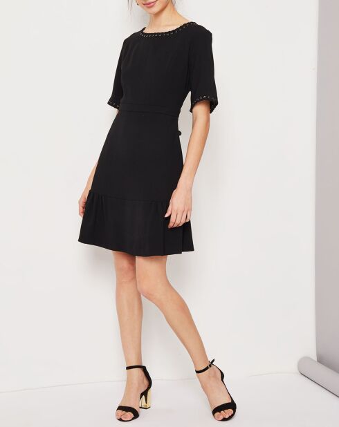 Robe Cosmo patineuse à laçage noire