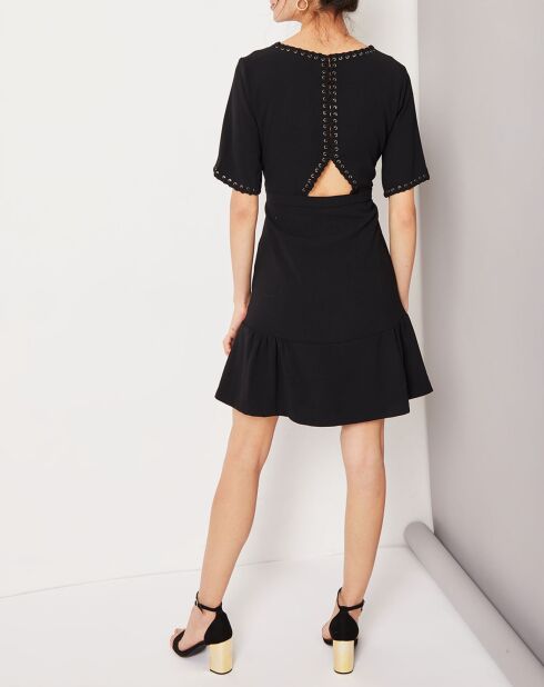 Robe Cosmo patineuse à laçage noire